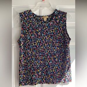 VINTAGE Plissé Colorful Geometric Women sleeveless top
Exclusive design